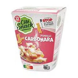 MARQUE REPÈRE, CÔTÉ SNACK Fusili Pâtes Carbonara 300g