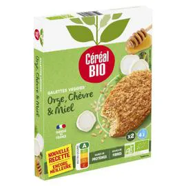 CÉRÉAL BIO Galettes orge/chèvre/miel bio 2x100g