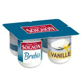 SOIGNON Yaourt de brebis vanille 4x110g