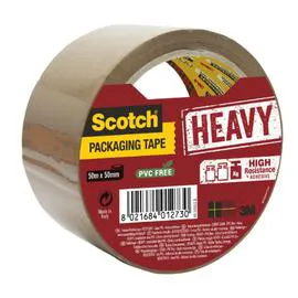 3M, SCOTCH Ruban d'emballage Heavy ® 50mm x 50mm l'unité