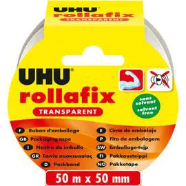 UHU Ruban D'Emballage Rollafix Transparent 50Mm X 50M l'unité