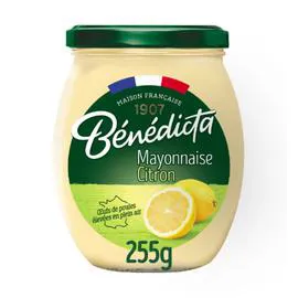 BÉNÉDICTA Mayonnaise citron 255g