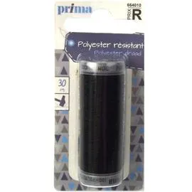 LA BROSSE ET DUPONT, PRIMA Fil noir résistant en polyester 30 mètres l'unité