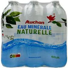 AUCHAN Eau minérale naturelle source Orée du bois 6x1,5l