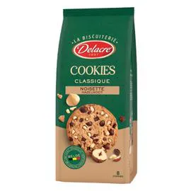DELACRE Cookies classique Chocolat Noisette - - x8 136g