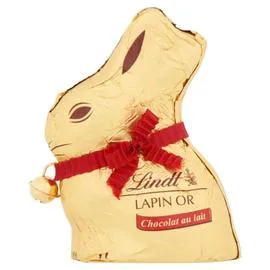 LINDT, EXCELLENCE Chocolat chocolat au lait lapin Or 50g