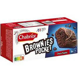 CHABRIOR Brownie Pocket choco pépites 8x30g