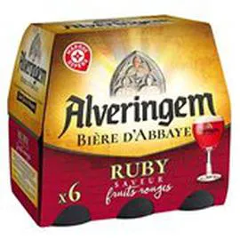 MARQUE REPÈRE, ABBAYE ALVERINGEM Bière Rouge 5%vol. 6x25cl