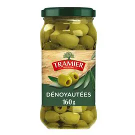 TRAMIER Olives vertes dénoyautées natures 160g