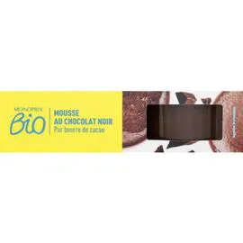 MONOPRIX BIO Mousse au chocolat noir bio 140g