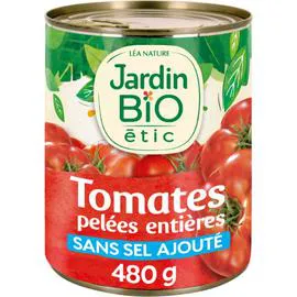 LÉA NATURE, JARDIN BIO ÉTIC Tomates pelées entières Bio 800g