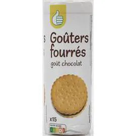 AUCHAN ESSENTIEL Goûters fourrés ronds au chocolat 300g