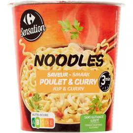 CARREFOUR SENSATION Nouilles instantanées poulet & curry 62g