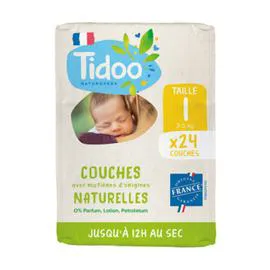 TIDOO Tidoo Couches avec Matières Naturelles T.1 (2-5kg) x24