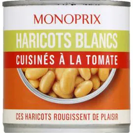 MONOPRIX Haricots blancs cuisinés à la tomate 250g