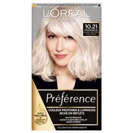 L'ORÉAL PARIS, PRÉFÉRENCE Coloration Cheveux Permanente 10.21 Stockholm l'unité