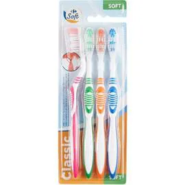 CARREFOUR SOFT Brosses à dents souple x4