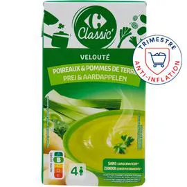 CARREFOUR Soupe poireaux pommes de terre 1l