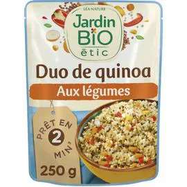 LÉA NATURE, JARDIN BIO ÉTIC Plat cuisiné duo de quinoa légumes Bio 250g