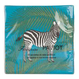  Françoise Paviot 20 Serviettes Zèbre, 25X25Cm l'unité