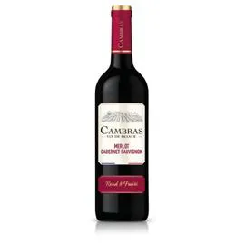 CAMBRAS Vin rouge de table Merlot 75cl