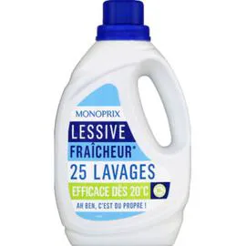 MONOPRIX Lessive Fraicheur 25 Lavages 1,294l