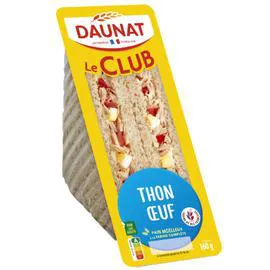 DAUNAT Sandwich thon crudités/mayonnaise légère 160g