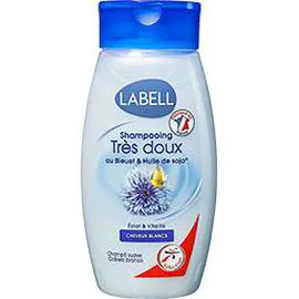 LABELL Shampooing très doux bleuet & huile de soja, cheveux blancs 250ml