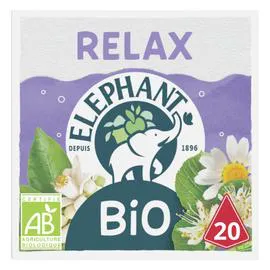 THÉ ÉLÉPHANT Infusion relax Bio 20x1,3g