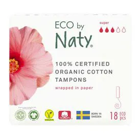 ECO BY NATY Tampons Sans Applicateur Super X18 x18