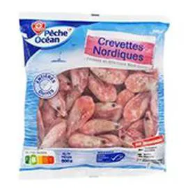 MARQUE REPÈRE, PÊCHE OCÉAN Crevettes Nord Entières cuites - MSC 500g