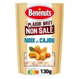BÉNÉNUTS, PLAISIR BRUT Noix de cajou non salées 130g
