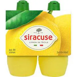 SIRACUSE Jus de citron jaune 2x15cl