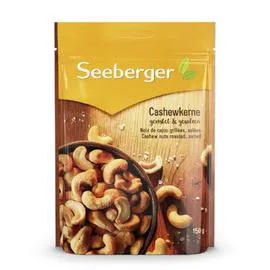 SEEBERGER Noix de cajou grillées salées 150g