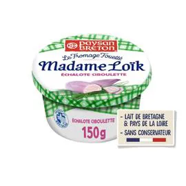 PAYSAN BRETON, MADAME LOÏK Fromage à Tartiner Echalote Ciboulette 150g