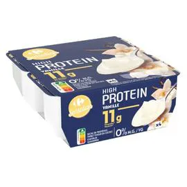 CARREFOUR, SENSATION Spécialité laitière High Protein vanille SENSATION 4x120g