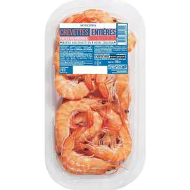 MONOPRIX Crevettes cuites entières 200g