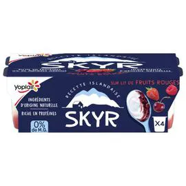 YOPLAIT, SKYR Yaourt fruits rouges 0% MG 4x100g