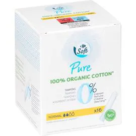 CARREFOUR SOFT Tampons Pure Normal avec applicateur x16