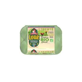 FERMIERS DE LOUÉ Oeufs Bio Calibre Moyen Sans-Antibiotique x6