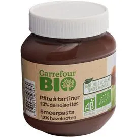 CARREFOUR BIO Pâte à tartiner bio 13% de noisettes 350g