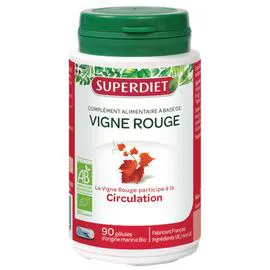 SUPER DIET Complément Alimentaire à Base de Vigne Rouge Bio Gélule x90 l'unité