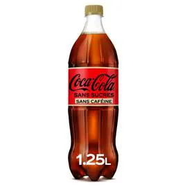 COCA-COLA Soda zéro sans sucres 1,25l