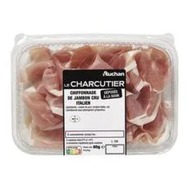 AUCHAN LE CHARCUTIER Chiffonnade de jambon cru Italien 80g
