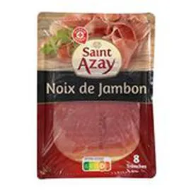 MARQUE REPÈRE, SAINT-AZAY Noix de jambon Saint Azay 8 tranches 100g