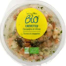 MONOPRIX BIO Crevettes coriandre et citron bio 109g