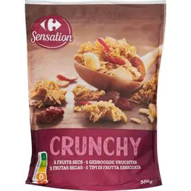 CARREFOUR SENSATION Céréales Crunchy 5 fruits secs 500g