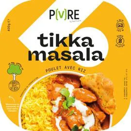 TOPSFOOD, P[V]RE Plat cuisiné poulet riz tikka masala 400g