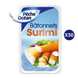 MARQUE REPÈRE, PÊCHE OCÉAN Bâtonnets Surimi MSC - x30 500g