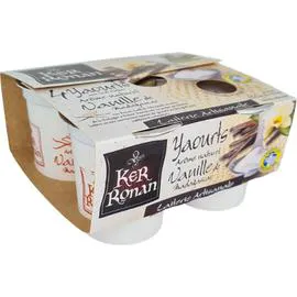 KER RONAN Yaourt vanille de Madagascar 4x125g